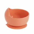 Orange silicone baby suction bowl for toddler self-feeding, non-slip weaning bowl. - Bowl / Dusty Pink