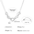 Exquisite stainless steel heart pendant necklace featuring sparkling cubic zirconia details. - Delicate Multi-Heart Micro Pave Choker Style (SN030190-S)
