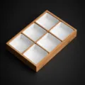 Bamboo 6-grid serving tray with white ceramic bowls for hot pot, snacks, and fruits. - 6-Grid Platter (With Bowls)