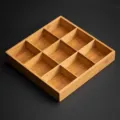 Bamboo 9-grid serving tray, wooden compartment food platter for snacks and hot pot side dishes. - 9-Compartment Pastry Plates