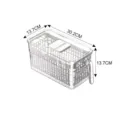 Transparente Kühlschrank Aufbewahrungsbox aus Kunststoff mit Korb und Timer 30cm - Medium transparent [Integrierter Abtropfkorb]
