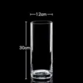 Transparente Acryl Zylinder Blumenvase, 12x30cm verdickter tropfbeständiger Blumenkübel. - Durchmesser 12 cm Höhe 30 cm [Bruchsicherer gerader Zylinder]