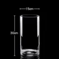 Transparente Acryl Zylinder Vase 15x30cm klarem Blumenkübel für floristische Gestecke - Durchmesser 15 cm Höhe 30 cm [Bruchsicherer gerader Zylinder]