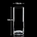 Transparente Acryl Zylinder Blumenvase, langlebige bruchsichere hohe Floristen Pflanzeneimer 50cm. - Durchmesser 18 cm Höhe 50 cm Bruchsicheres Zylinderrohr