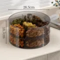 Transparente doppelschichtige drehbare Snackbox große Kapazität Trockenfrucht Behälter Tisch - 2 Ebenen 1 Deckel / Transparentes Grau