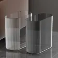 Seau à fleurs cannelé transparent vase hydroponique acrylique clair rose rangement - 2 Pièces/Ensemble / Transparent Et Gris