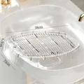Transparent washing board for clothes and socks, thickened plastic laundry board for dorm use. - Clear