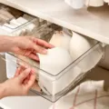 Transparent under-shelf storage drawer for wardrobe, clear plastic organizer box for underwear and socks. - Transparent 1 Compartment / L