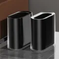 Double Layer Rectangular Gap Trash Can Black Household Bathroom Waste Bin Storage - 2 Pieces/Pack / Black