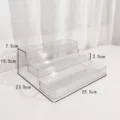Étagère de Rangement Transparente en Acrylique à 3 Niveaux Organisateur de Bureau Présentoir - Étagères de rangement à niveaux