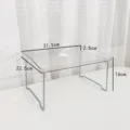 Étagère Organisateur de Bureau en Acrylique Transparent Rangement pour Dortoir Bureau - Étagère à un Niveau