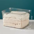 Transparent plastic storage box clear organizer for clothes blankets desktop storage bin - Large Transparent Box with Lid