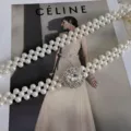 Elegant pearl waist belt with rhinestone buckle elastic stretch vintage dress chain accessory - Style 202 / Silver