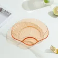 Piatto per frutta a forma di conchiglia arancione traslucido, elegante stoviglia in plastica. - Conchiglia Arancione