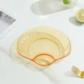 Piattino in plastica ambra a forma di conchiglia per decorazione tavola di casa. - Conchiglia Gialla