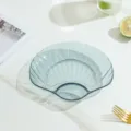 Piatto di frutta in plastica a forma di conchiglia trasparente per il soggiorno casa - Conchiglia Blu