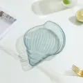 Piatto conchiglia in vetro blu, elegante ciotola per frutta e snack per la tavola moderna - Conchiglia Blu
