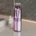 Transparent travel toothbrush case portable dual section mouthwash cup home bathroom organizer - 401-500ml / Red (Simple Style)