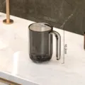 Nordic luxury dark gray mouthwash cup toothbrush holder with diamond texture handle. - 401-500ml / Transparent Gray