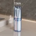 Travel toothbrush case transparent plastic portable couple cup with compact design - 401-500ml / Blue (Simple Style)
