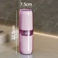 Portable travel toothbrush cup, pink capsule split mouthwash holder, 22.5cm pet oral care cup - 401-500ml / Red (with Inner Liner)