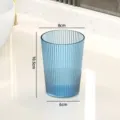 Tazza per collutorio a righe blu trasparente bicchiere d'acqua minimalista domestico 8cm - 301-400ml / Blu