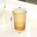 Bicchiere da bere scanalato ambra stile minimalista tazza risciacquo trasparente 8x10.5cm - 301-400ml / Arancione