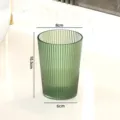 Bicchiere a strisce verde in plastica design moderno minimalista tazza acqua casa - 301-400ml / Verde Scuro