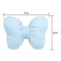 Fiocco in tessuto imbottito azzurro chiaro 3D plissettato accessorio per capelli fai da te. - 7cm x 5cm / Blu