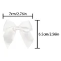 Fiocco in nastro di raso poliestere bianco per confezione regalo fai da te e accessori - 7cm x 6.5cm / Bianco (000#)