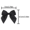 Fiocco in tessuto nero accessorio fai da te per scatola regalo e vestiti 7x6.5cm. - 7cm x 6.5cm / Nero (030#)