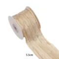 Ruban en polyester froissé couleur unie 5.5cm de large pour nœuds papillon et emballage. - 5.5cmx10 Yards / Champagne