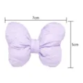 Fiocco in tessuto imbottito viola 7x5cm pieghettato 3D accessorio per capelli DIY decorazione vestiti - 7cm x 5cm / Viola