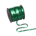 Green 6mm laser sequin ribbon spool, shiny craft tape for DIY Christmas costume bows & decor. - 100 Yards (0.6cm) / Green