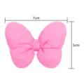 Fiocco in tessuto sbuffante rosa accessorio per capelli fai da te vestito 7x5cm. - 7cm x 5cm / Rosso rosa