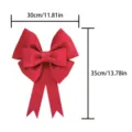 Large red EVA bow for Christmas holiday decoration and festive party layout hanging ornament. - 30x35cm (Thickness 1.5mm) / Red