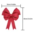 Red EVA Christmas bow decoration handmade holiday party hanging decor 50x60cm size item. - 50x60cm (Thickness 1.5mm) / Red