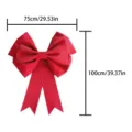 Large red EVA bow for Christmas tree and wedding party venue decoration, 75x100cm size. - 75x100cm (Thickness 1.5mm) / Red