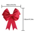 Large red bow Christmas decoration handmade festival party venue hanging ornament 100x120cm - 100x120cm (Thickness 1.5mm) / Red