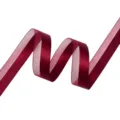 2.5cm Nastro Poliestere Rosso Vino Nastro Raso Bordo Trasparente per Confezioni Regalo - 2,5 cm * 50 Yard / Borgogna