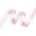Nastro in poliestere rosa a mezzo lato per confezione regalo e decorazione 2.5cm - 2,5 cm * 50 Yard / Rosa chiaro