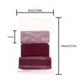 Koreanisches elastisches Geschenkband Set, weinrot und gemustert für DIY Handwerk. - Set 9