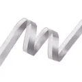 Nastro in poliestere grigio semilaterale, nastro decorativo in raso da 2.5cm per pacchi regalo. - 2,5 cm * 50 Yard / grigio-argento