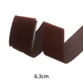 Καφέ βελούδινη κορδέλα με σύρμα, πλάτος 6.3cm, ιδανική για χριστουγεννιάτικη διακόσμηση και δώρα. - Στυλ 42 Μπλε Φρούτα / 6.3cm*10 Yards / Καφέ