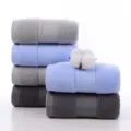 Pure cotton towel set soft absorbent face towels home bathroom daily use gray blue - Climbing Thick Version Color Combination