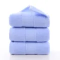Pure cotton thickened adult face towel in light blue variant, soft and durable material. - Climbing Thick Style Blue
