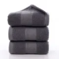 Grey cotton towel set, soft thick face towel stack for home daily use and bathroom decor - Climbing Thick Style Dark Grey