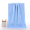 Blauwe katoenen gezichtshanddoek met patroon, zachte en absorberende huishoudhanddoek - 34x74cm / Parelblauw
