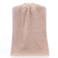 Asciugamano in puro cotone ispessito morbido assorbente tinta unita per viso casa e hotel. - 34x75cm / Cotone a fibra lunga beige