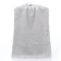 Weißes gestreiftes Baumwoll-Gesichtstuch, weiche saugfähige verdickte Heimtextilien-Variante. - 34x75cm / Köperbindung Hellgrün